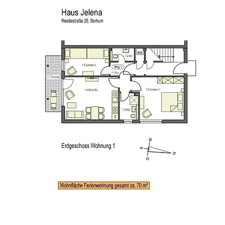 아파트 Haus Jelena 1 보르쿰